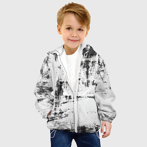 Детская куртка Color black and white / 3D-Белый – фото 4