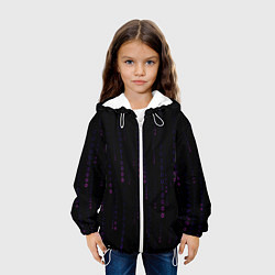 Куртка с капюшоном детская Color black pink, цвет: 3D-белый — фото 2