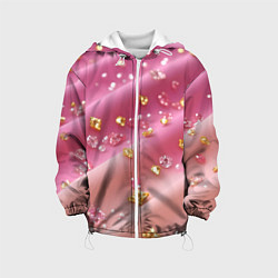 Детская куртка Золотинки на розовой текстуре