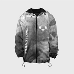 Куртка с капюшоном детская SsangYong - grey gradient вертикально, цвет: 3D-черный