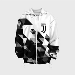 Куртка с капюшоном детская Juventus geometry black, цвет: 3D-белый