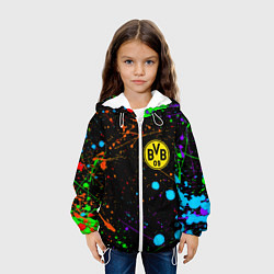 Куртка с капюшоном детская Borussia neon splash, цвет: 3D-белый — фото 2