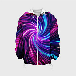 Детская куртка Неоновый вихрь из светящихся линий