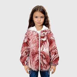 Куртка с капюшоном детская Черепа лошадей - эскиз, цвет: 3D-белый — фото 2