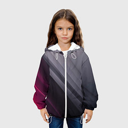 Куртка с капюшоном детская Color black grey, цвет: 3D-белый — фото 2