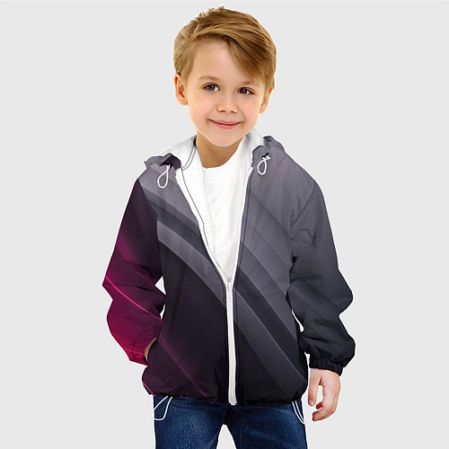 Детская куртка Color black grey / 3D-Белый – фото 4