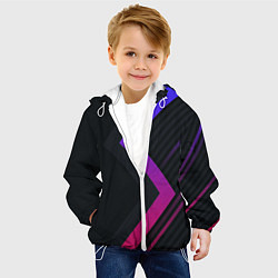 Куртка с капюшоном детская Color black line, цвет: 3D-белый — фото 2