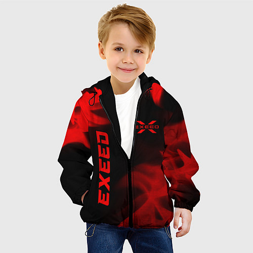 Детская куртка Exeed - red gradient вертикально / 3D-Черный – фото 4
