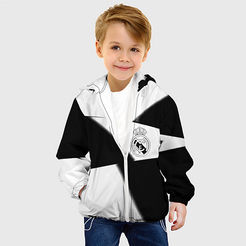 Детская куртка Real Madrid geometry black / 3D-Белый – фото 4