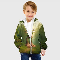 Куртка с капюшоном детская Brr brr Patapim мем, цвет: 3D-белый — фото 2