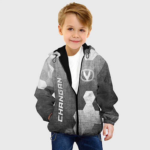 Детская куртка Changan - grey gradient вертикально / 3D-Черный – фото 4