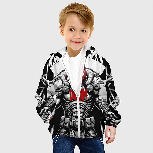 Детская куртка Doom dark ages doom guy / 3D-Белый – фото 4