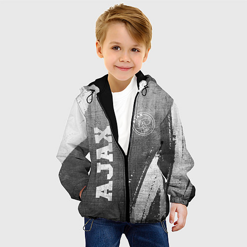 Детская куртка Ajax - grey gradient вертикально / 3D-Черный – фото 4