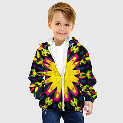 Куртка с капюшоном детская Звездный калейдоскоп, цвет: 3D-белый — фото 2