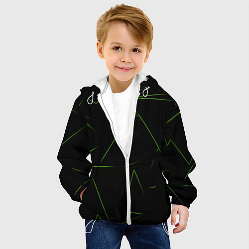 Детская куртка Color green line / 3D-Белый – фото 4