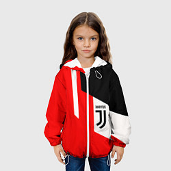 Куртка с капюшоном детская Juventus sport geometry, цвет: 3D-белый — фото 2