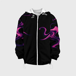 Куртка с капюшоном детская Color pink abstraction, цвет: 3D-белый