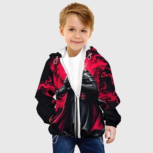 Детская куртка Рыцарь-крестоносец ордена красной звезды / 3D-Белый – фото 4