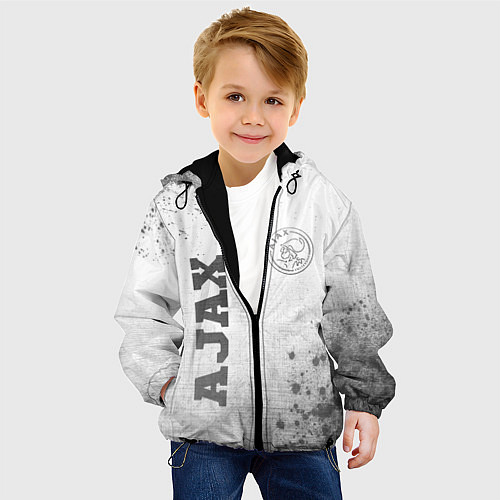 Детская куртка Ajax - white gradient вертикально / 3D-Черный – фото 4