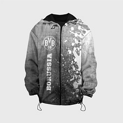 Куртка с капюшоном детская Borussia - grey gradient по-вертикали, цвет: 3D-черный