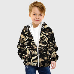 Куртка с капюшоном детская Итальянские мемы с животными, цвет: 3D-белый — фото 2