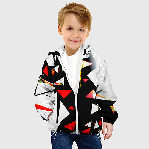 Детская куртка Monster energy геометрия / 3D-Белый – фото 4