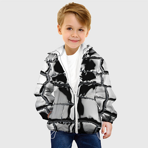 Детская куртка Надутый хром / 3D-Белый – фото 4