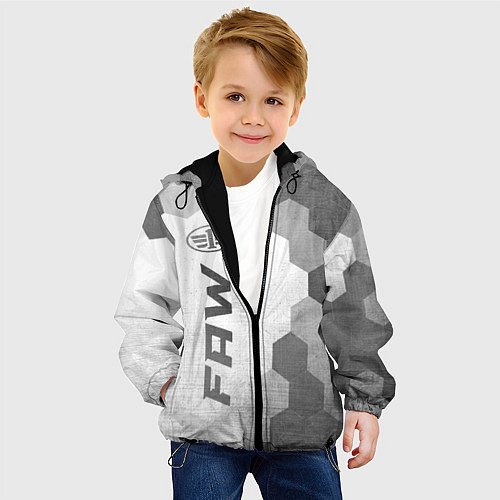 Детская куртка FAW - white gradient по-вертикали / 3D-Черный – фото 4