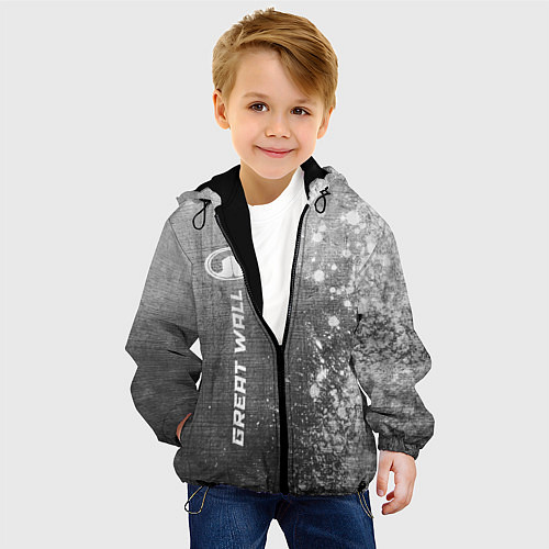 Детская куртка Great Wall - grey gradient по-вертикали / 3D-Черный – фото 4