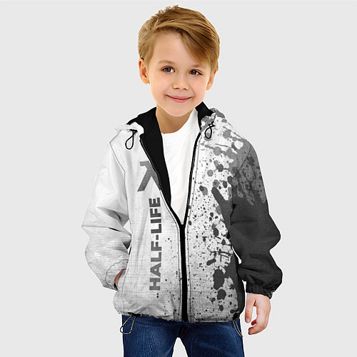 Детская куртка Half-Life - white gradient по-вертикали / 3D-Черный – фото 4