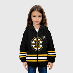 Куртка с капюшоном детская Бостон Брюинз хоккей, цвет: 3D-черный — фото 2
