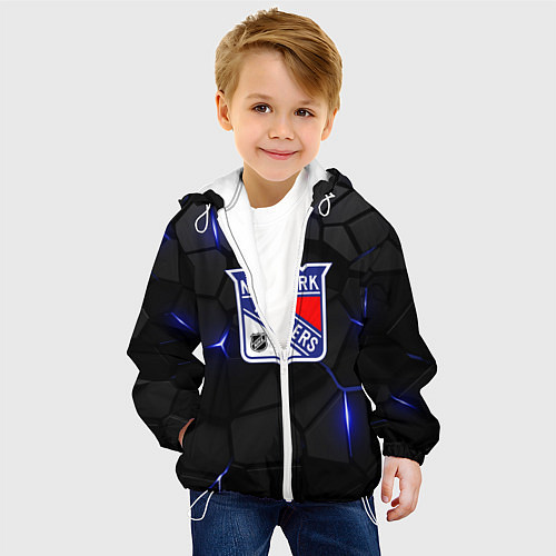 Детская куртка Нью Йорк Рейнджерс - НХЛ хоккей / 3D-Белый – фото 4