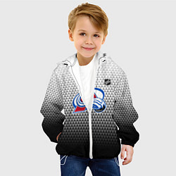 Куртка с капюшоном детская Колорадо Эвеланш - черный градиент, цвет: 3D-белый — фото 2