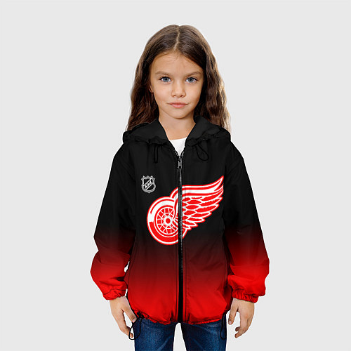 Детская куртка Детройт Ред Уингз - градиент / 3D-Черный – фото 3