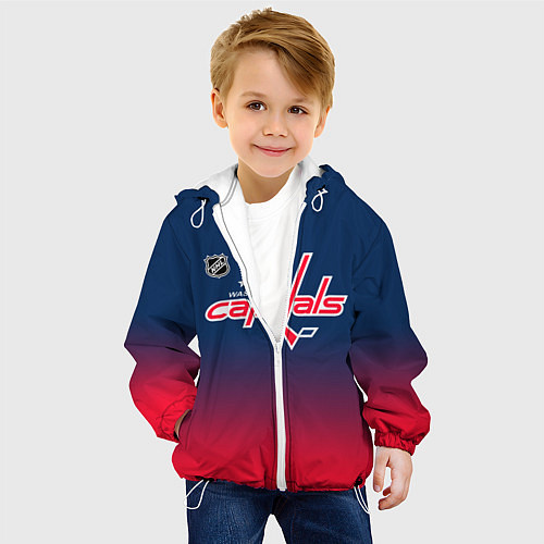Детская куртка Вашингтон Кэпиталз - градиент / 3D-Белый – фото 4