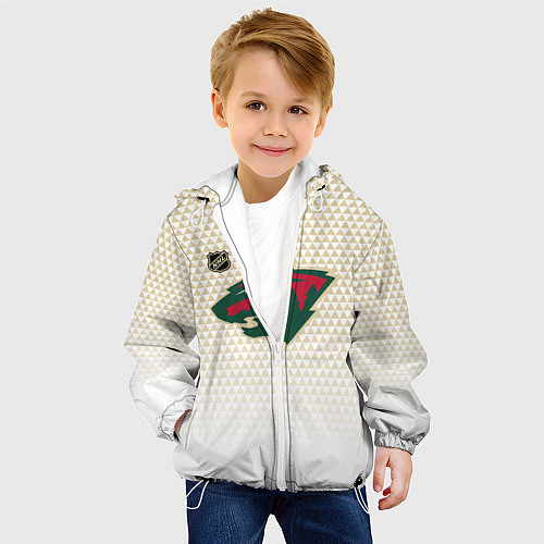Детская куртка Миннесота Уайлд - белый градиент / 3D-Белый – фото 4
