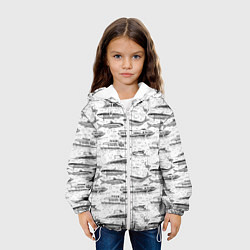 Куртка с капюшоном детская Корюшка и водный транспорт, цвет: 3D-белый — фото 2