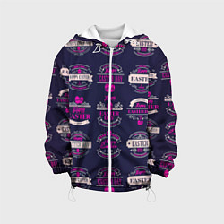 Куртка с капюшоном детская Easter pink, цвет: 3D-белый