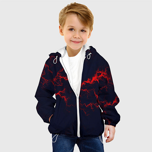 Детская куртка Lightning red glow / 3D-Белый – фото 4