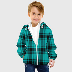 Куртка с капюшоном детская Checkered blue, цвет: 3D-белый — фото 2