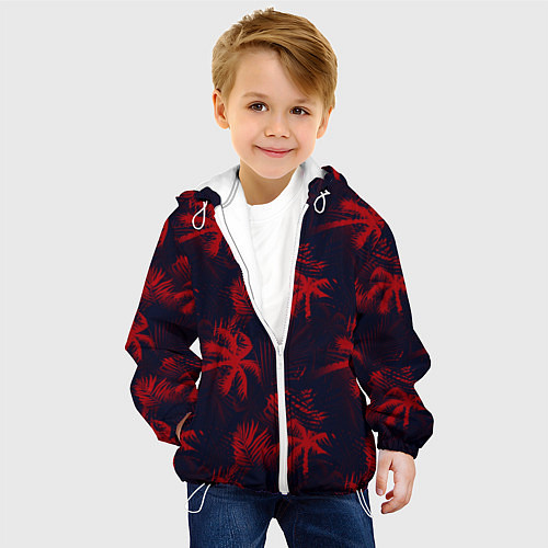 Детская куртка Palm black red / 3D-Белый – фото 4