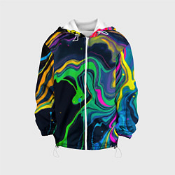 Детская куртка Разводы и переливы разноцветной краски