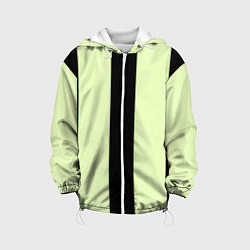 Куртка с капюшоном детская Color light green black line, цвет: 3D-белый