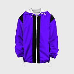 Куртка с капюшоном детская Color purple black stripes, цвет: 3D-белый