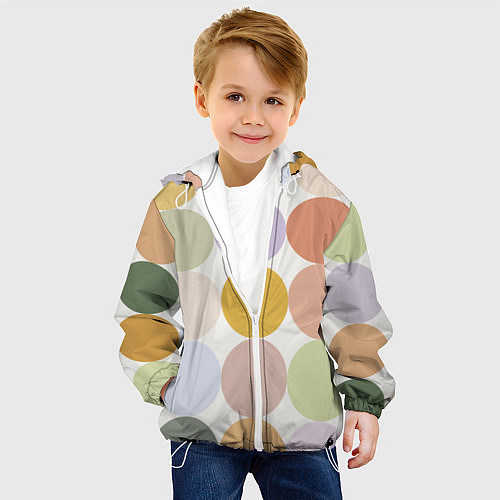 Детская куртка Цветочный горошек / 3D-Белый – фото 4