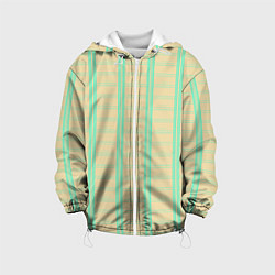 Детская куртка Color beige cage blue stripes