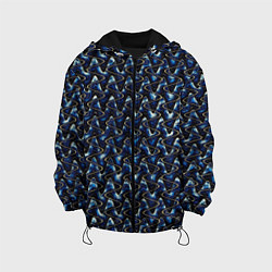 Детская куртка Тёмно-синий волнистые полосы