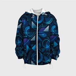 Детская куртка Футуристическая сине-фиолетовая абстракция с хакер