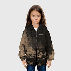 Куртка с капюшоном детская Dream on тёмно-коричневый, цвет: 3D-черный — фото 2