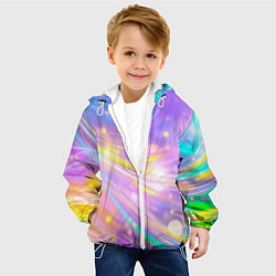 Куртка с капюшоном детская Волшебный мистический космос, цвет: 3D-белый — фото 2